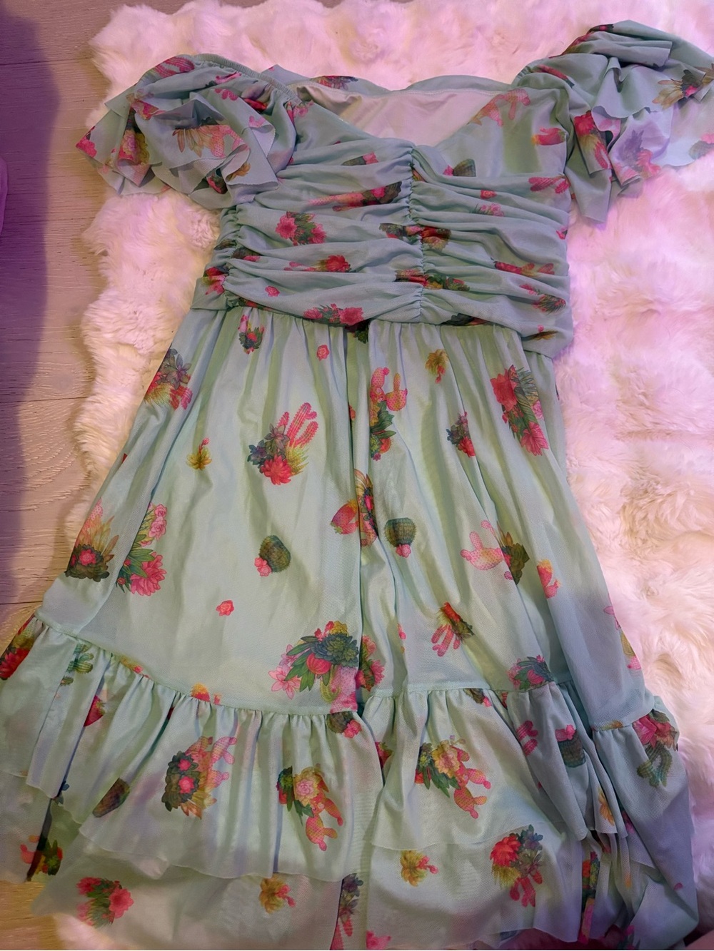 ✨🌵Blackmilk Cacti Cutie🌵✨ Sweetheart Midi Dress ✨M - NWT! 🔥was $115/now $65 - Picture 7 of 10